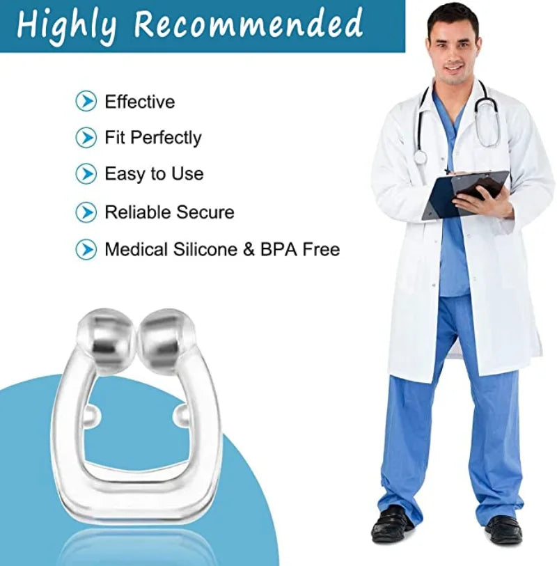 Dispositif Ultra-Efficace Anti-Ronflement – Clip Nasal Révolutionnaire pour un Sommeil Paisible