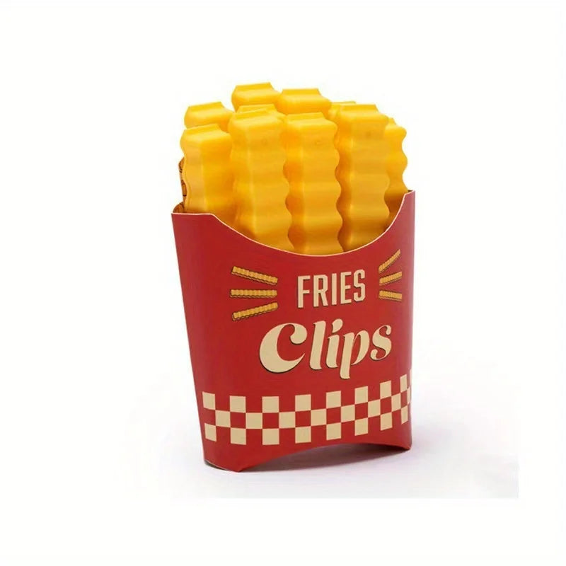 Lot de 12 Clips de Fermeture “Frites” – Scellez Vos Snacks avec Style et Fraîcheur