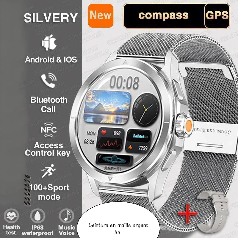 Montre Connectée Élégante – Smartwatch Luxe Santé & Sport