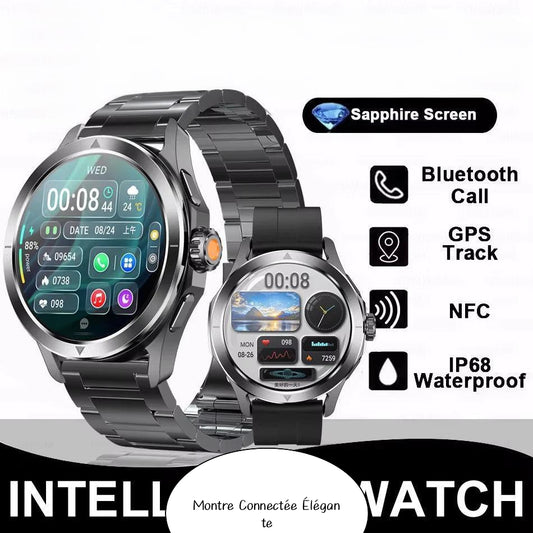 Montre Connectée Élégante – Smartwatch Luxe Santé & Sport
