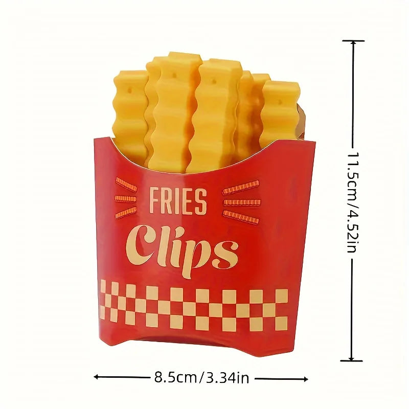Lot de 12 Clips de Fermeture “Frites” – Scellez Vos Snacks avec Style et Fraîcheur