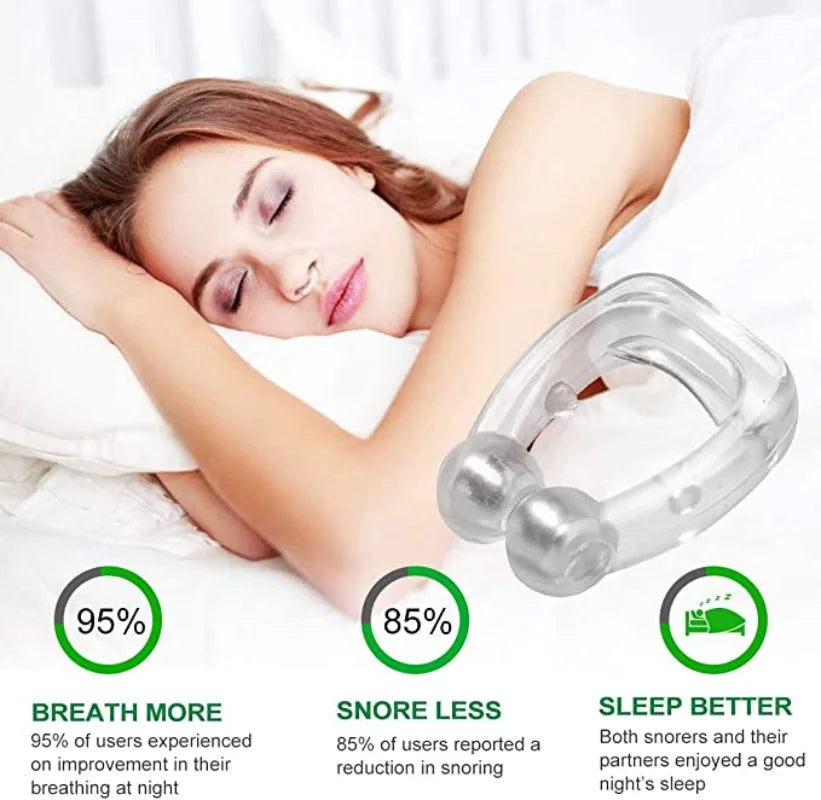 Dispositif Ultra-Efficace Anti-Ronflement – Clip Nasal Révolutionnaire pour un Sommeil Paisible