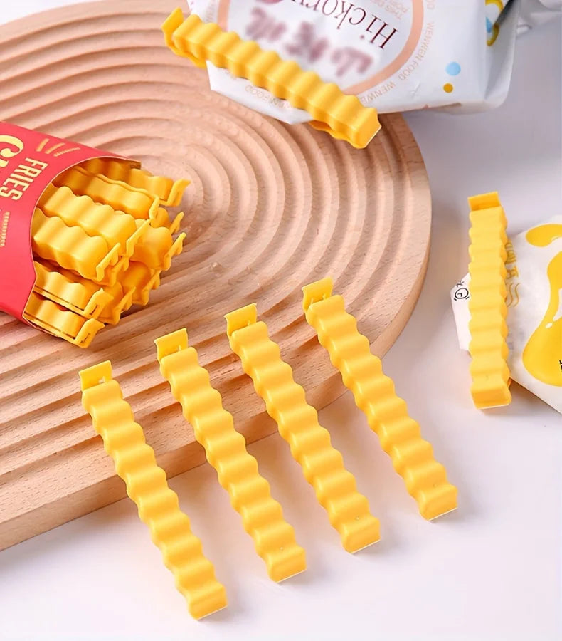 Lot de 12 Clips de Fermeture “Frites” – Scellez Vos Snacks avec Style et Fraîcheur