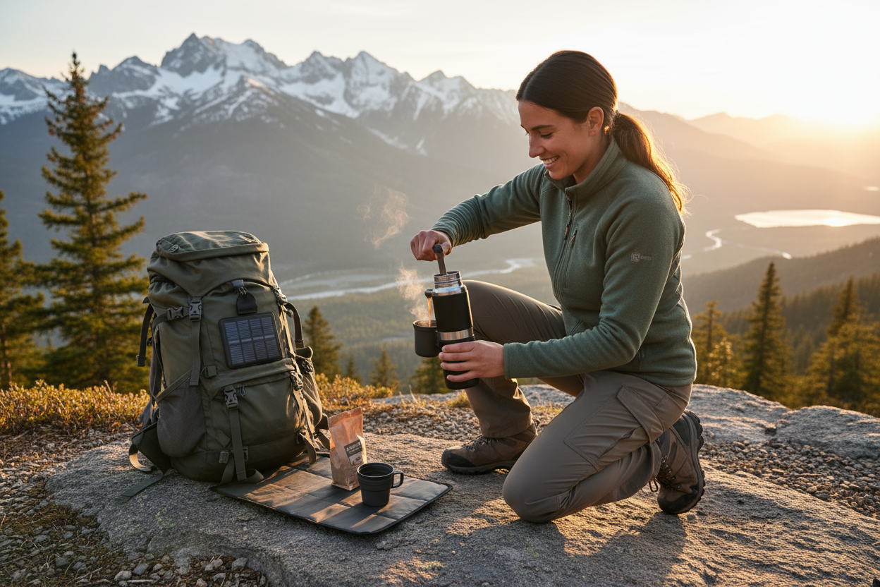 photo de la machine à café portable (idéalement lifestyle ou vidéo si possible)