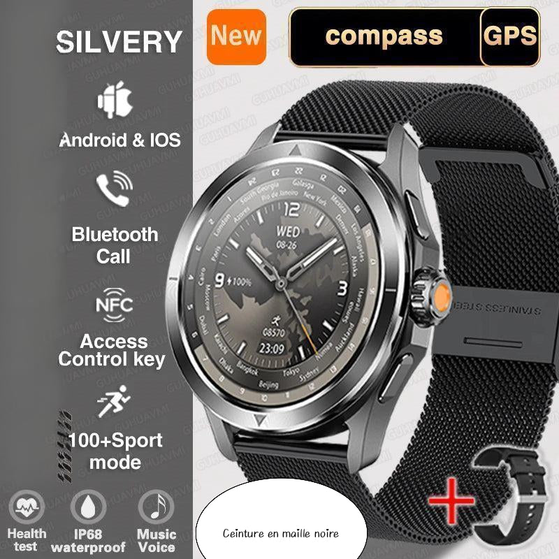 Montre Connectée Élégante – Smartwatch Luxe Santé & Sport