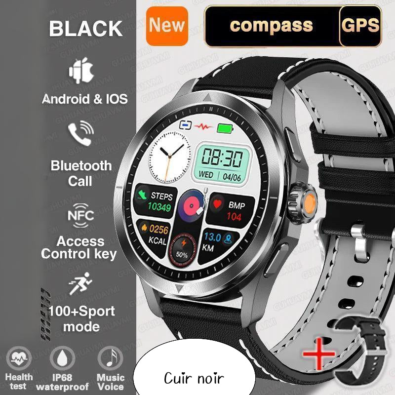 Montre Connectée Élégante – Smartwatch Luxe Santé & Sport