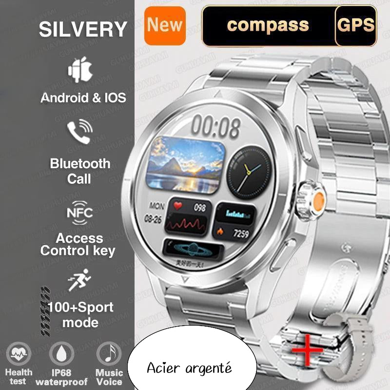 Montre Connectée Élégante – Smartwatch Luxe Santé & Sport