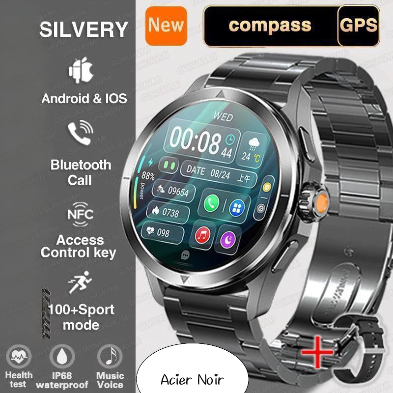 Montre Connectée Élégante – Smartwatch Luxe Santé & Sport