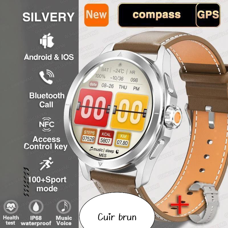 Montre Connectée Élégante – Smartwatch Luxe Santé & Sport